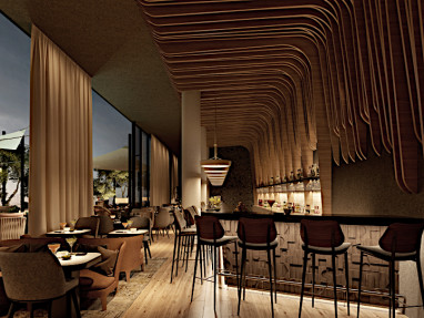 Radisson Blu Hotel at Porsche Design Tower Stuttgart: Bar/Salón
